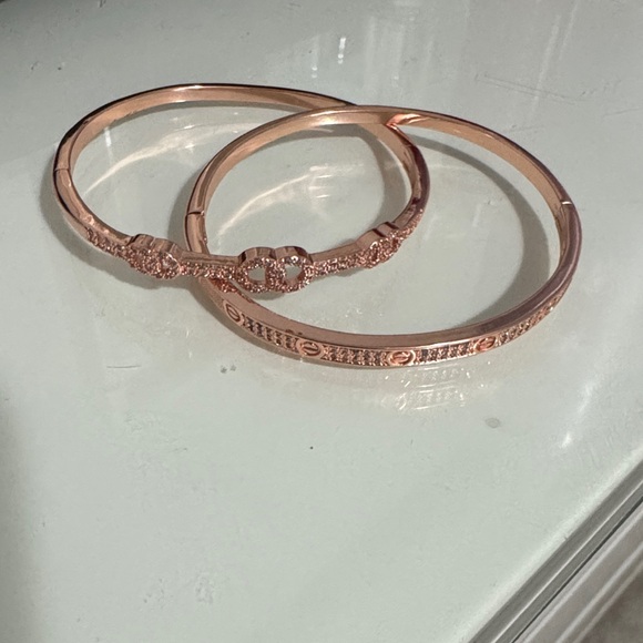 Lenovo Jewelry - Lenovo Rose Gold Women's Bangle Bracelet Set - Sparkling Duo